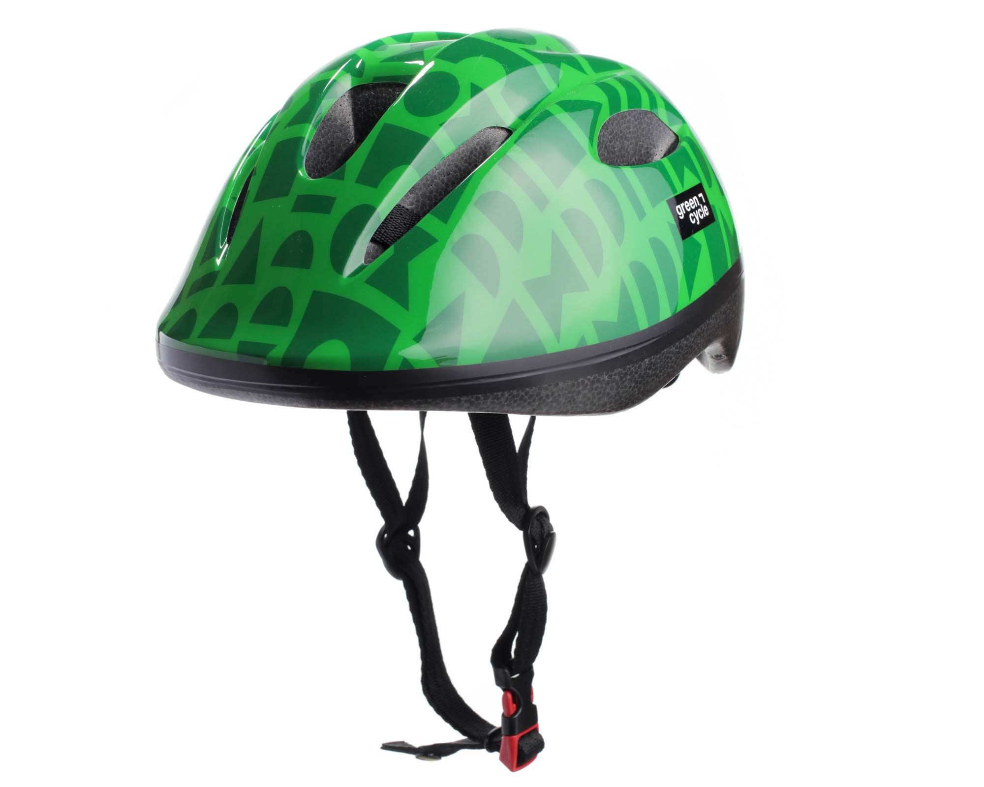 Шлем детский Green Cycle FLASH размер 50-54см зелено-черный лак