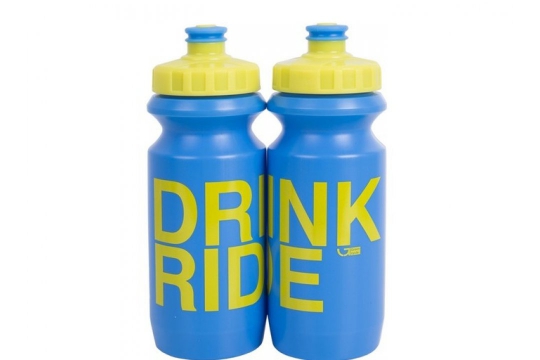 Фляга Green Cycle Drink & Ride 600ml с Big Flow valve, LDPI blue nipple/ yellow matt cap/ bl
