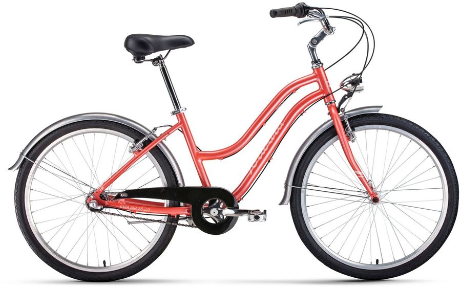 Велосипед 26" FORWARD EVIA AIR 2.0 Рама 16" коралловый/белый 2021 RBKW1C363002