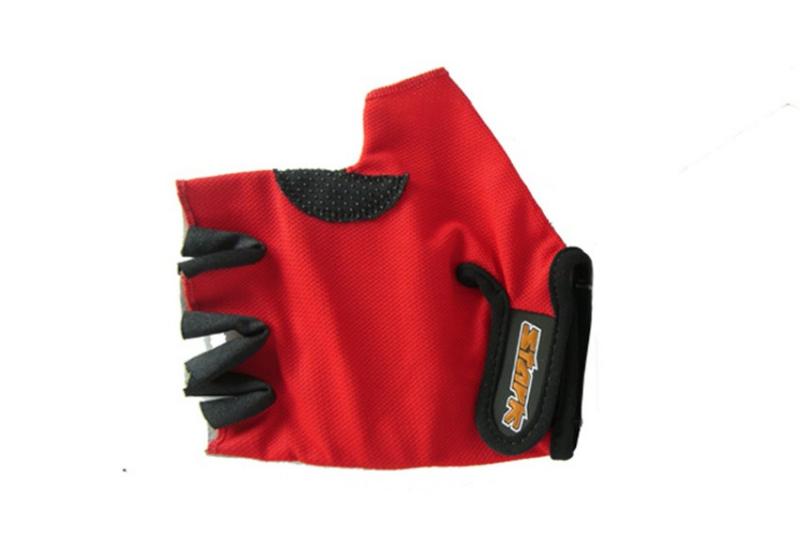 Перчатки велосипедные Stark NC-833, открытые пальцы, красно-серые, р-р L