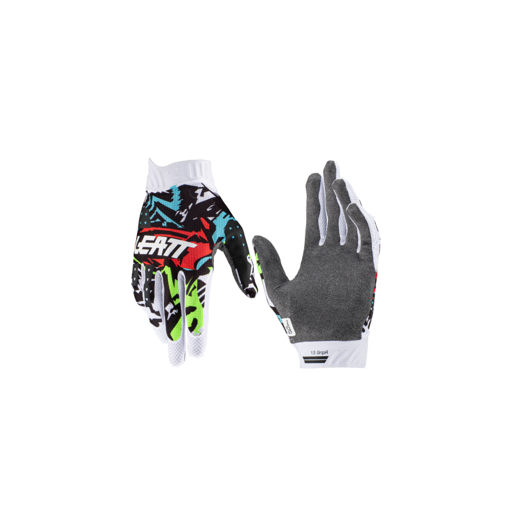 Перчатки велосипедные Leatt Moto 1.5 Jr подростковые (Zebra, L, 2023 (6023041404))