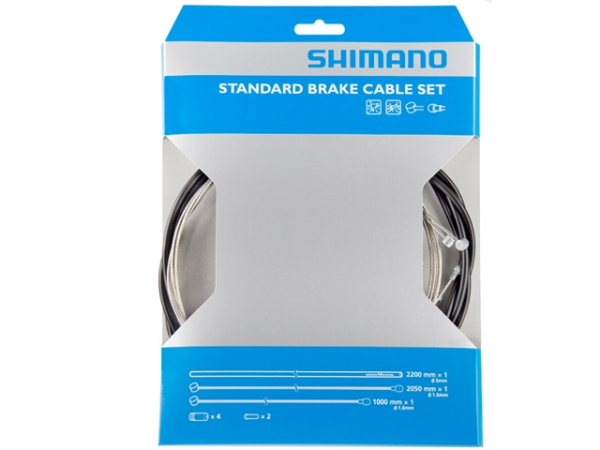 Трос+оплетка тормозной Shimano ATB тр1.6х1000/1700мм 5мм опл 800/1400мм конц