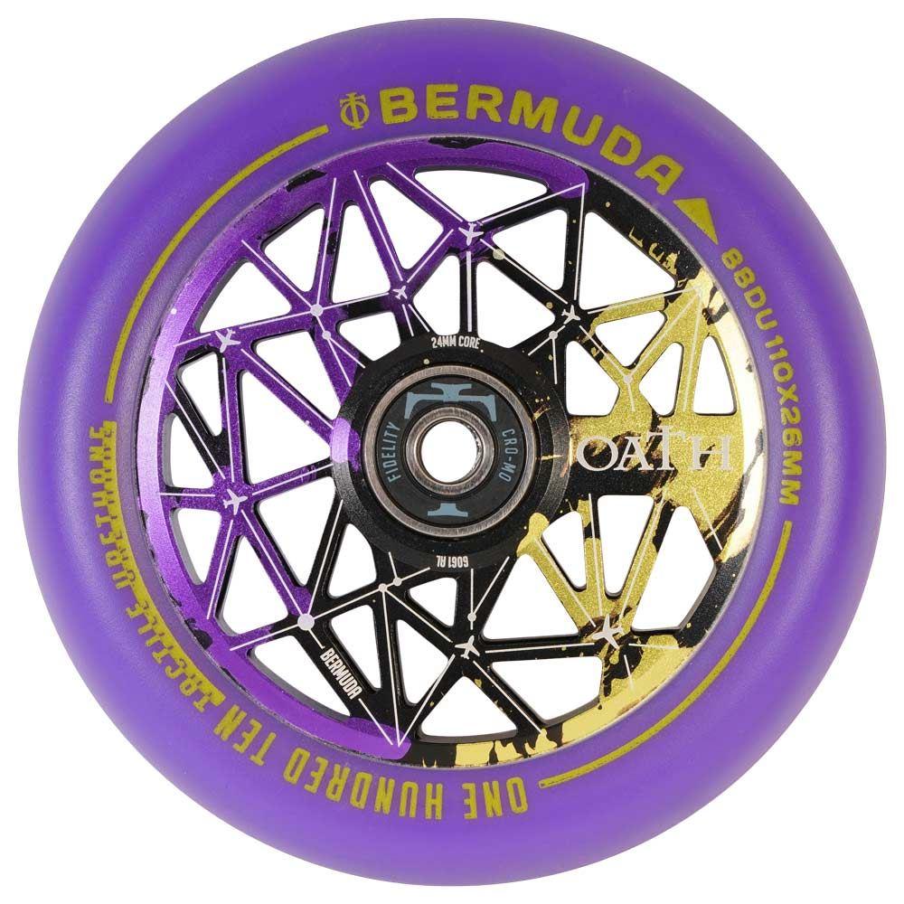 Колесо для самоката Oath Bermuda 110 пара (фиолетовый / черный / желтый)