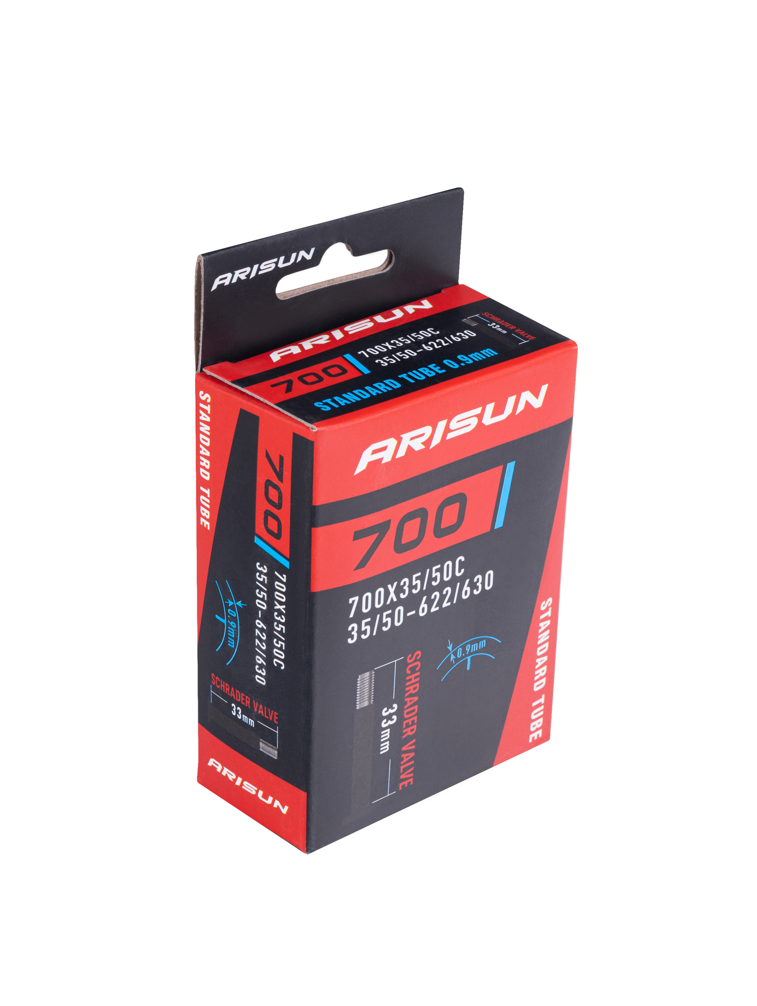 Камера 700"x35/50C (35/50-622/630) AV 33мм, 0.9мм, бутил, ARISUN
