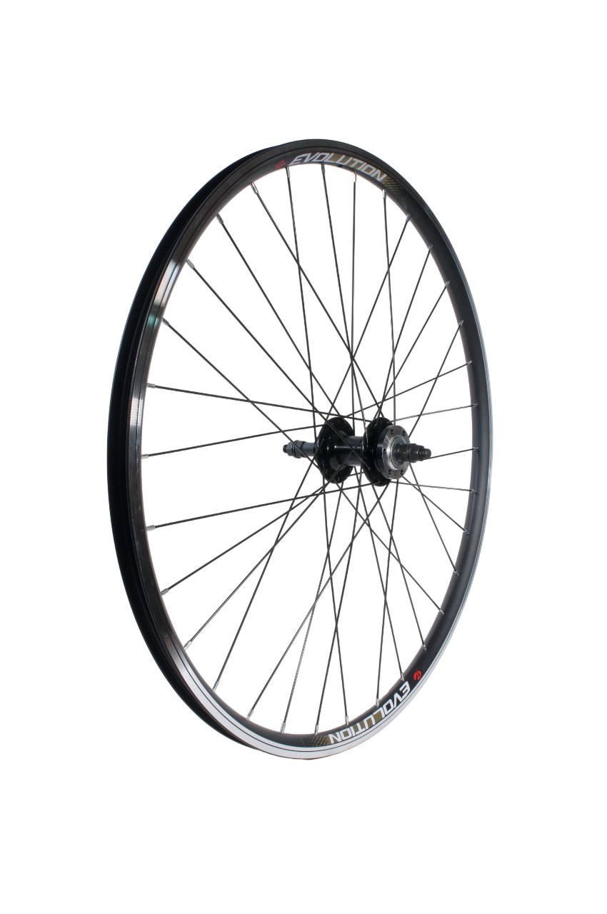 Колесо заднее 27.5", трещотка гайки/обод одинарный усил алюм., втулка алюм.,  EVOLUTION