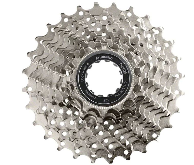 Кассета Shimano Tiagra, HG500, 10 скоростей, 12-28Т, серебристая, без упаковкиф