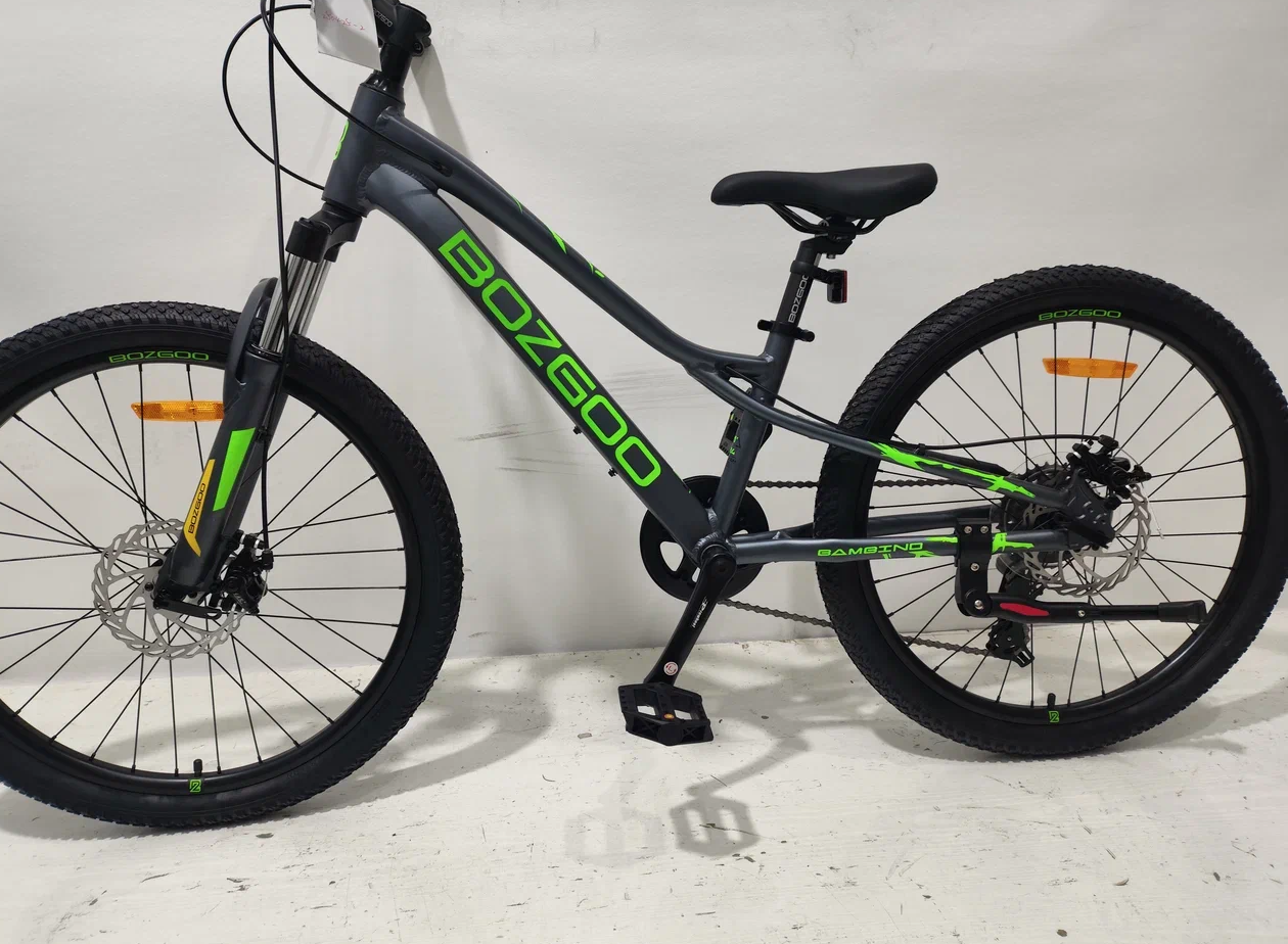 Велосипед 24" BOZGOO 2026 Bambino 11" light grey/green