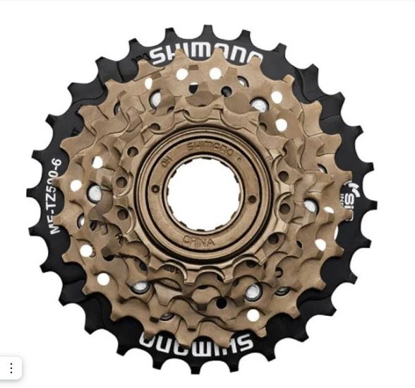 Трещотка Shimano Tourney TZ, TZ500, 6скоростей, 14-28T, черно-коричневая
