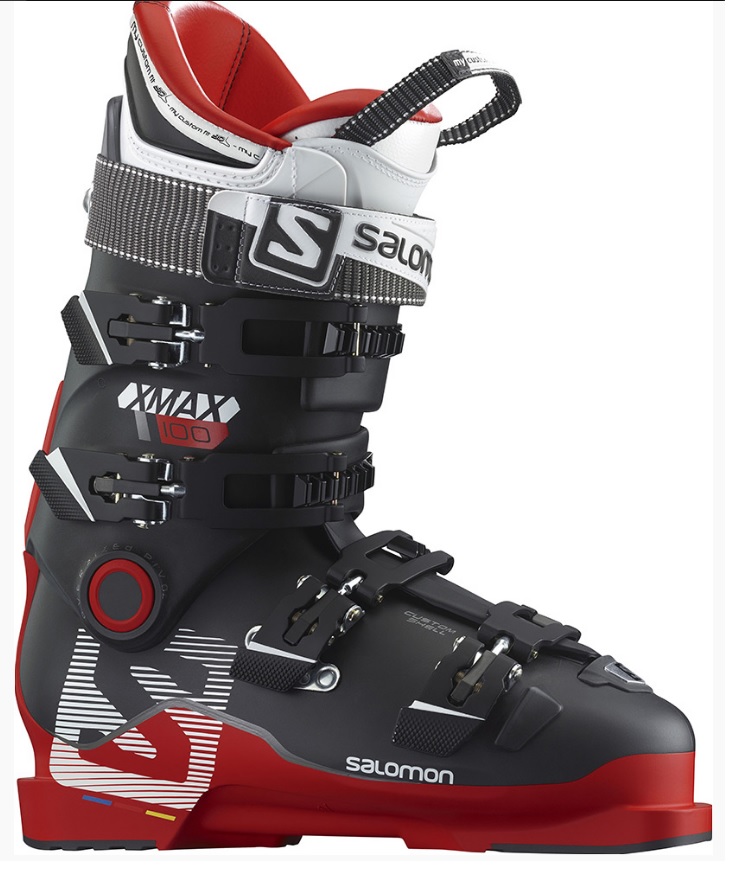 Ботинки горнолыжные Salomon xmax 100 265mm черно-красные (прокатные)
