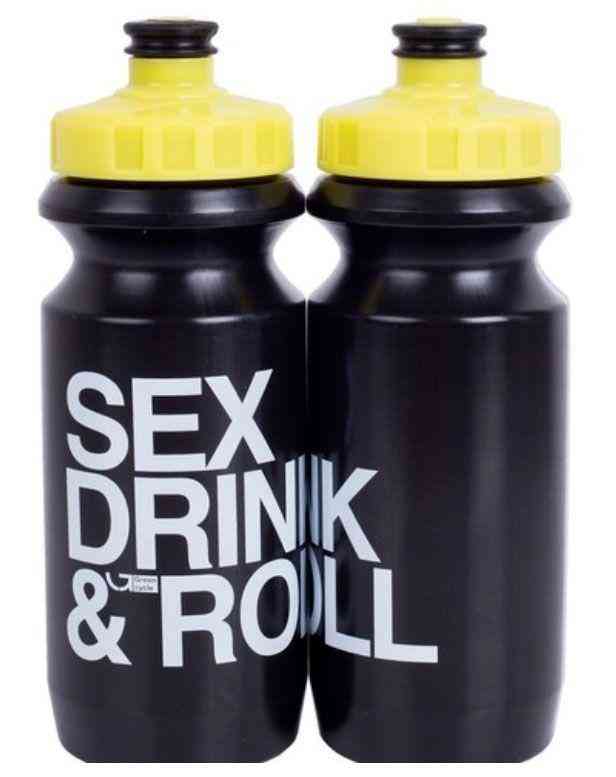 Фляга Green Cycle Sex Drink & Roll 600ml с Big Flow valve LDPI black nipple/ yellow matt cap