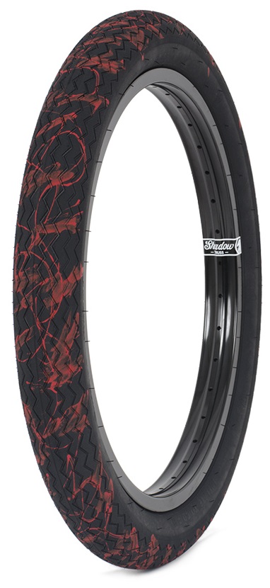 Покрышка 20" Subrosa Sawtooth BMX сталь (2,35" 60psi (черный / красный) арт: 531-19205)