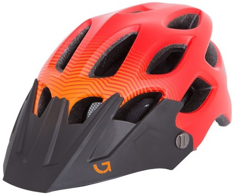 Шлем Green Cycle Slash размер 54-58см красный-оранж-черный матовый