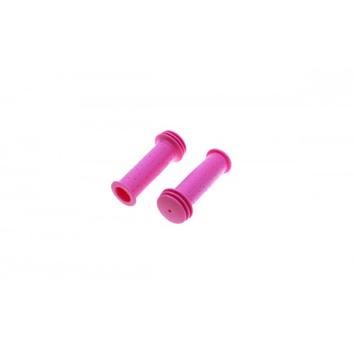 Грипсы для детских велосипедов, резиновые, 102мм, с упорами, розовые