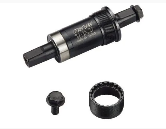 Каретка Neco BSA B910, картридж, пром.подшипники, чашки стальные, стальной корпус, 68*116мм, черная