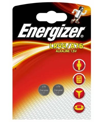 Элемент питания Energizer LR44/A76 G13 (BL2)