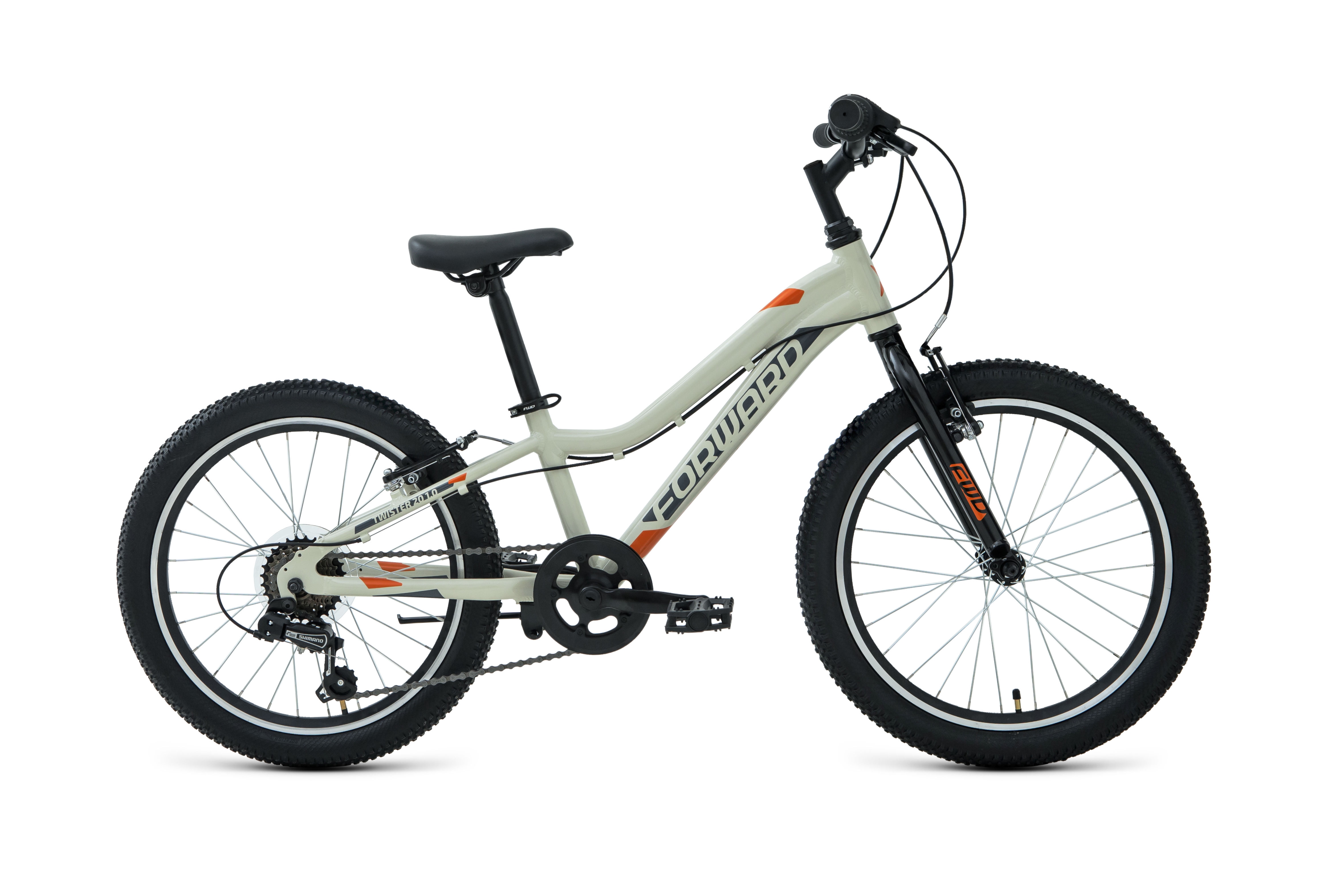 Велосипед 20" FORWARD TWISTER 1.0 Рама 10" серый/оранжевый 2021 RBKW1J307008