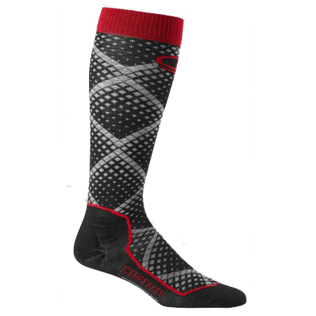 Носки Mens Ski+ Ultra Light Cushion OTC Piste, мужск., Black/Grey/Red (XL )
