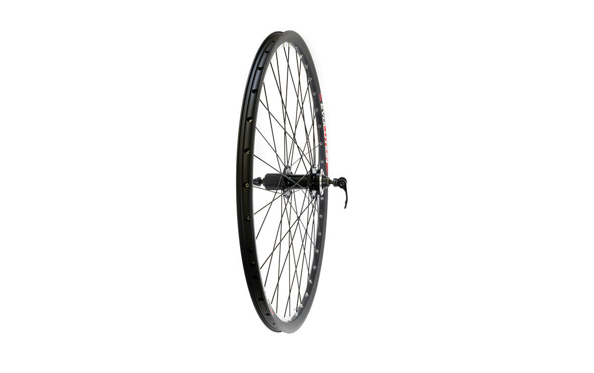 Колесо заднее 26", алюм. пистон., под ДИСК, касс. 8-10 ск, промподшип., эксц., EVOLUTION