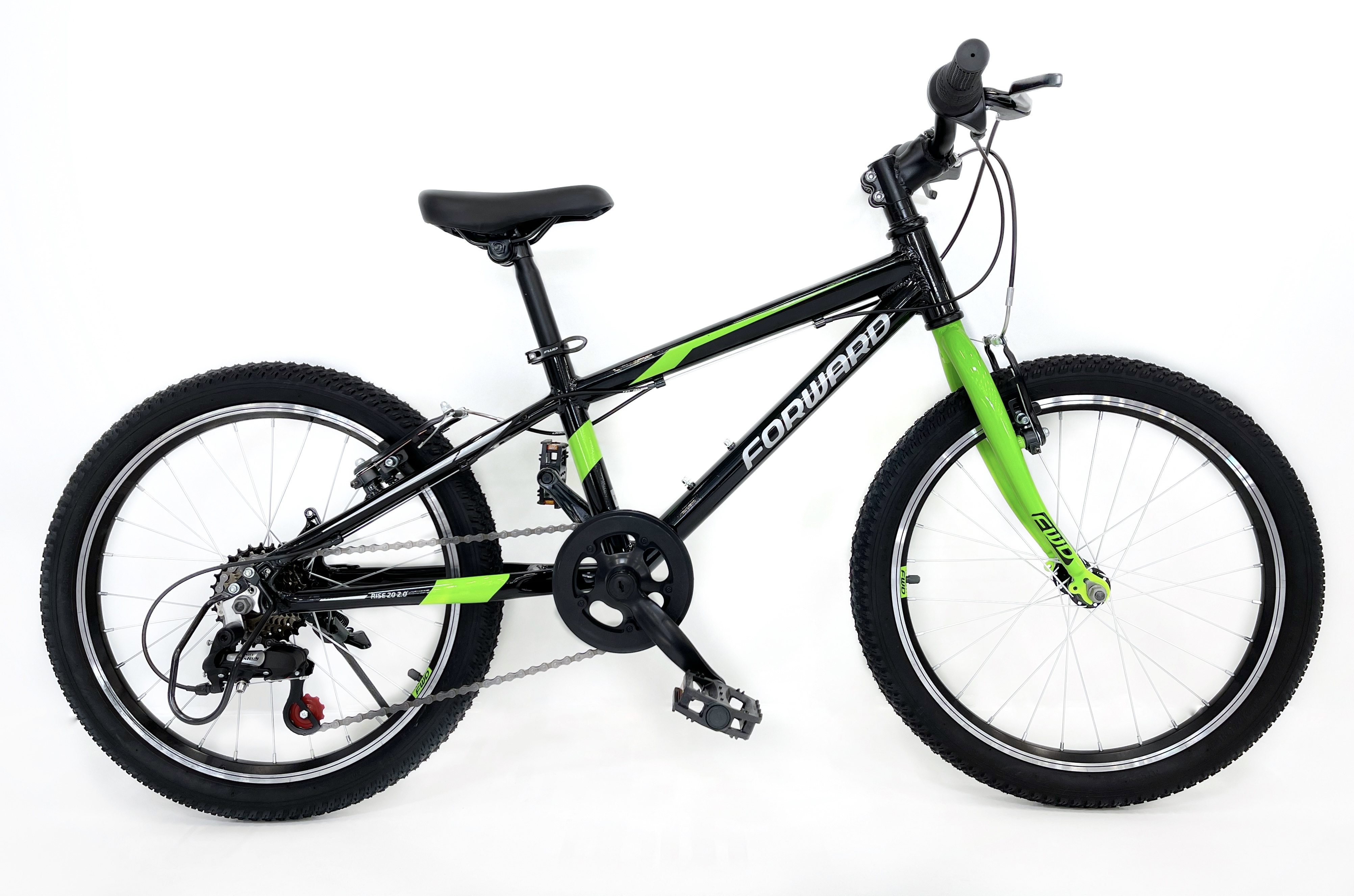 Велосипед 20" FORWARD RISE 2.0 Рама 10.5" черный/зеленый 2021