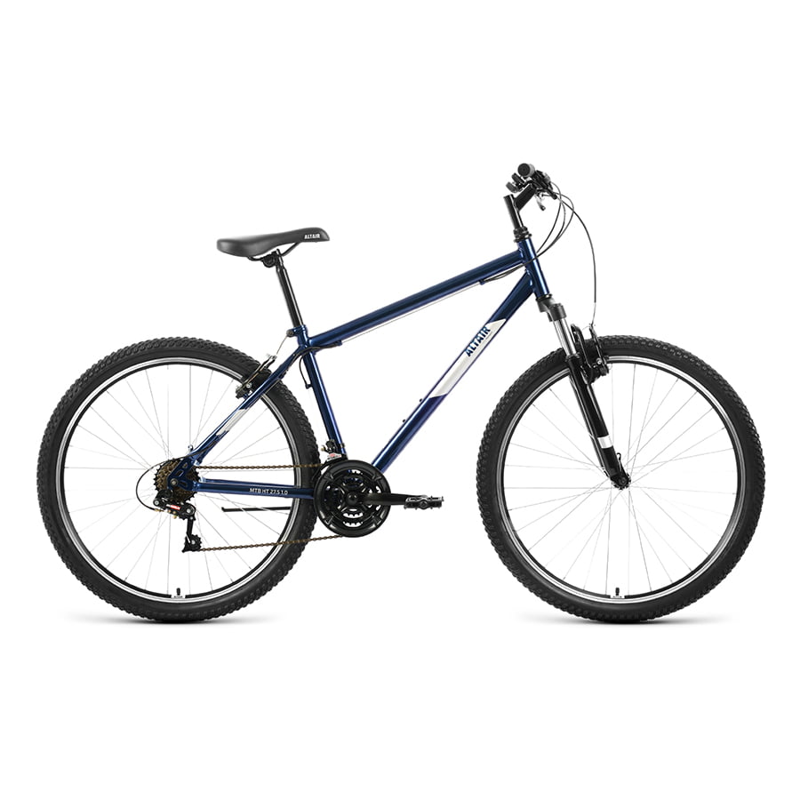 Велосипед 27,5" ALTAIR HT 1.0 (21 ск. рост. 17") 2022, темно-синий/серебристый, RBK22AL27130