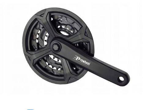 Шатуны-система Prowheel, 3ск., 22/32/42 зуб., 1/2"х3/32",сталь с защитой; шатуны 170мм, алюминий, резьба 9/16", под квадрат, черные (10)