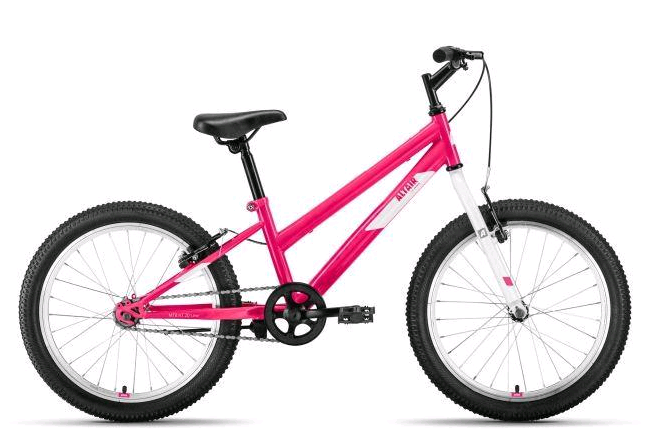 Велосипед 20" ALTAIR MTB HT LOW (1 ск. рост. 10.5") 2022, розовый/белый, IBK22AL20086