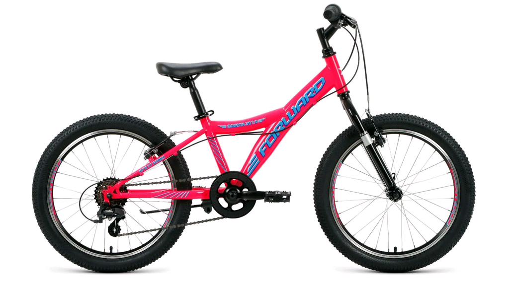Велосипед 20" FORWARD DAKOTA 20 1.0 (6 ск. рост. 10.5") 2020-2021, розовый/голубой, RBKW1J106004