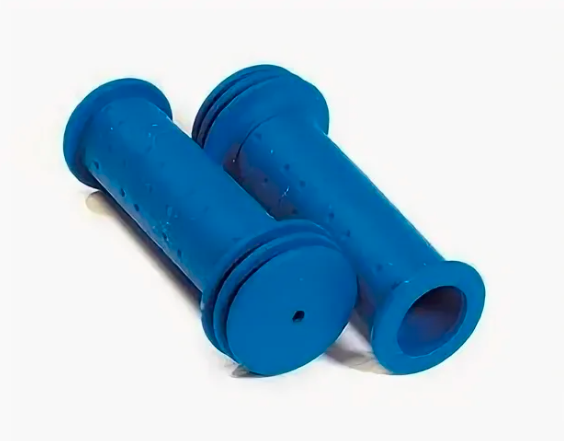 Грипсы для детских велосипедов, резиновые, 102мм, с упорами, синие