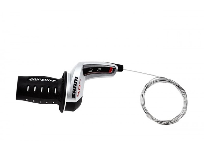 Грипшифт левый SRAM 4.0 3ск серебристо-черный