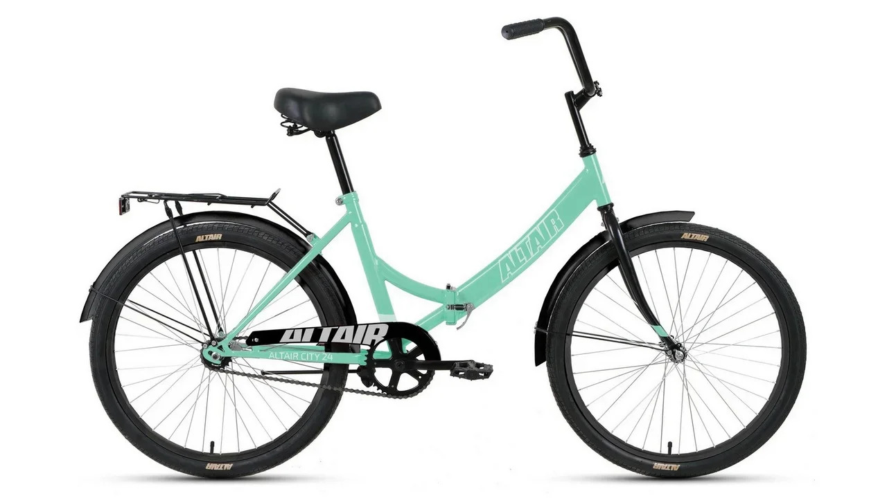 Велосипед 24" ALTAIR CITY (1 ск. рост. 16" скл.) 2021, мятный/серый, RBKT1YF41006