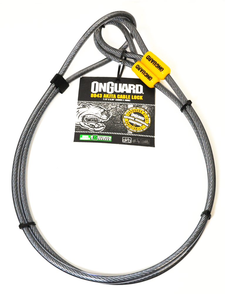 Трос ONGUARD AKITA Wire 53см х 5мм на петлях с виниловым покрытием, стальной