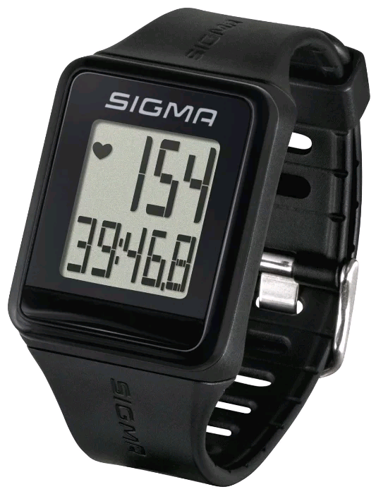Часы-пульсометр Sigma iD.GO с нагрудным датчиком, 3 функции, черный