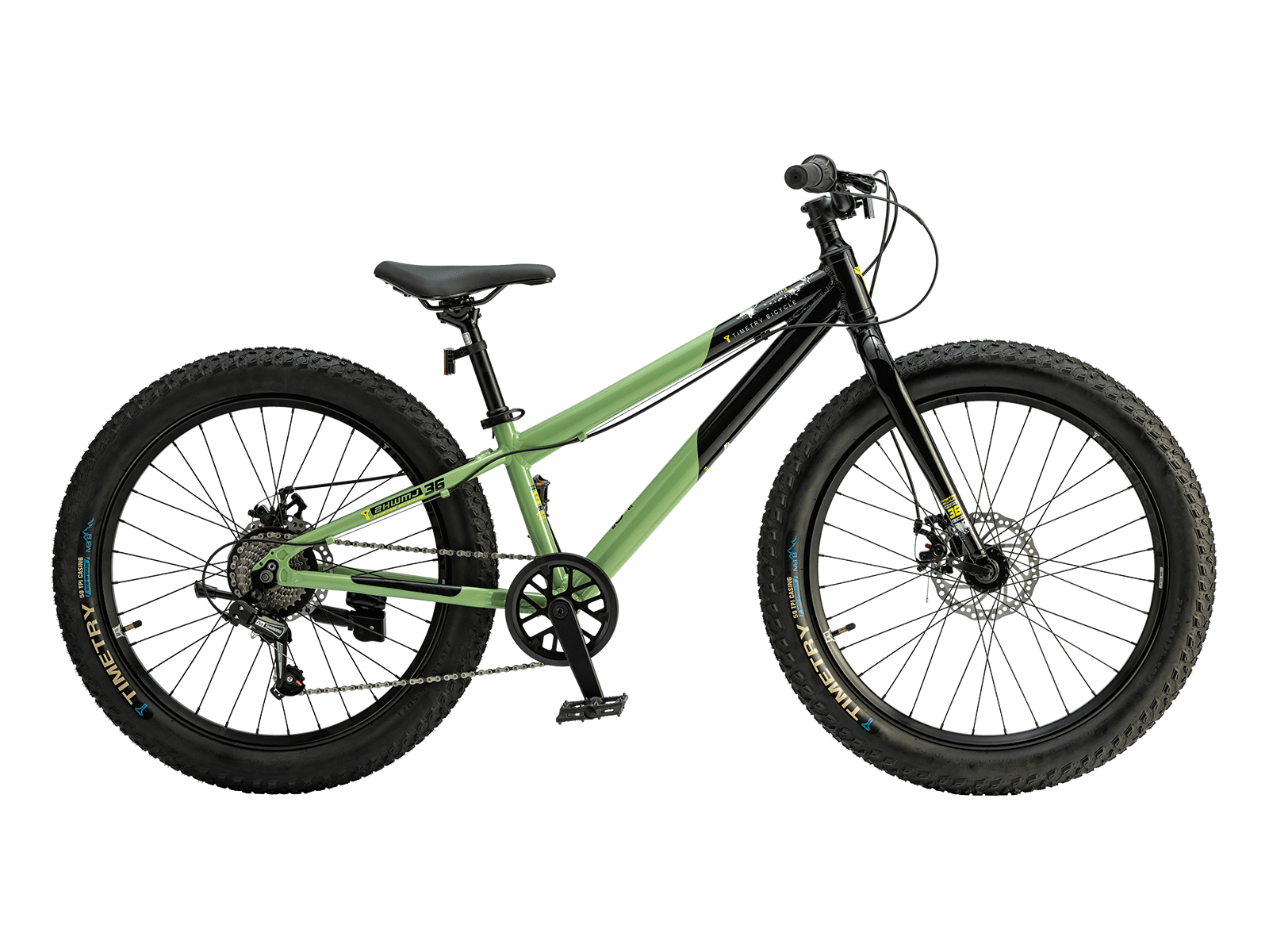 Велосипед TimeTry 24" 292/7s, черно/зеленый, рама