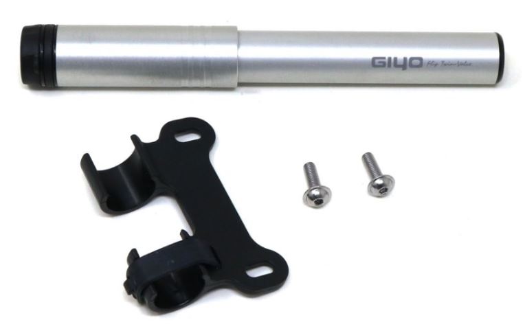 Насос алюминиевый Giyo GP-87A mini pump авто/вело нипель, с фиксатором, двойного действия, (10 bar) на блистере