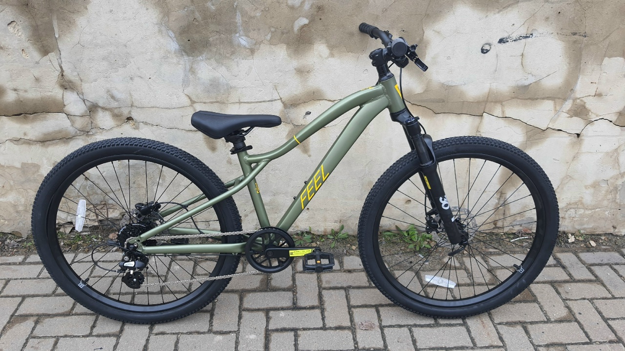 Велосипед 26" FEEL Max рама 13"/8s Зеленый-желтый