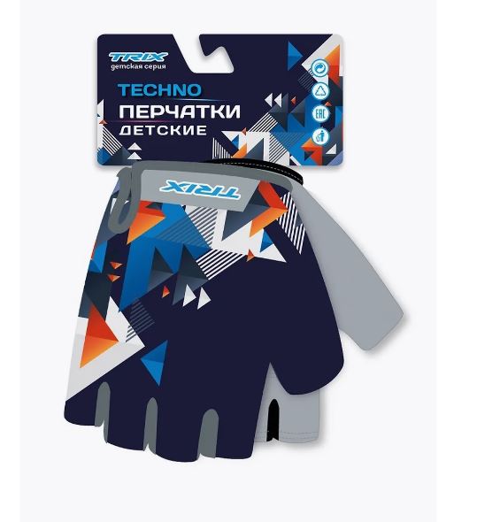 Перчатки TRIX Nw Techno детск., 6XS гелев. вставки лайкра/искусств. замша, антискользящие
