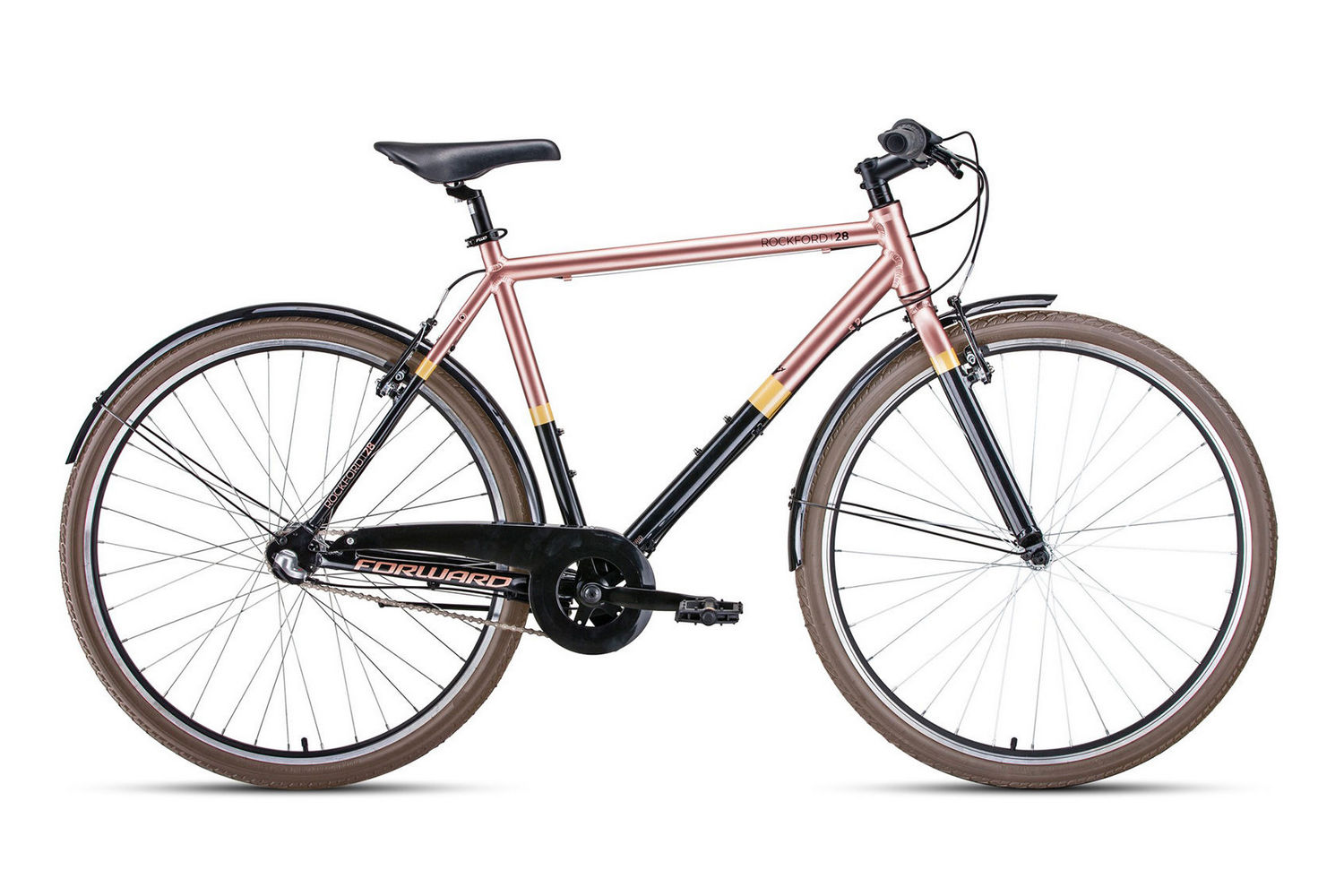 Велосипед 28" FORWARD ROCKFORD Рама 54см черный/коричневый 2020