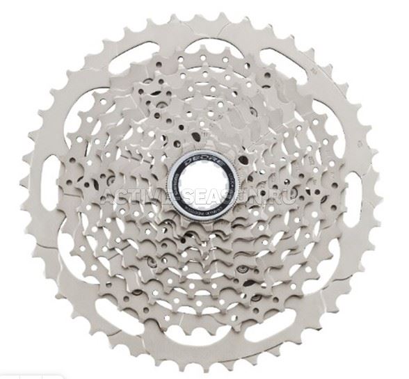 Кассета Shimano Deore, M4100, 10 скоростей, 11-42Т, серебристая, без упаковки