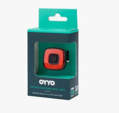 Фонарь задний OYYO, LR30, 30 lm, 300mAh, type-C (черный)
