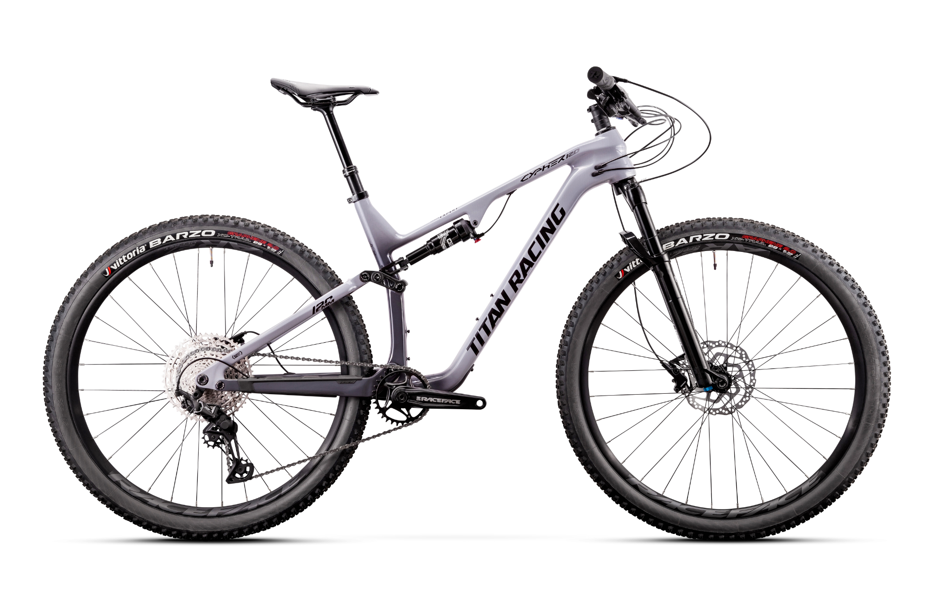 Велосипед 29 " Titan Racing Cypher 120 Carbon Expert Рама:L(19") Grey/DarkGrey/Black