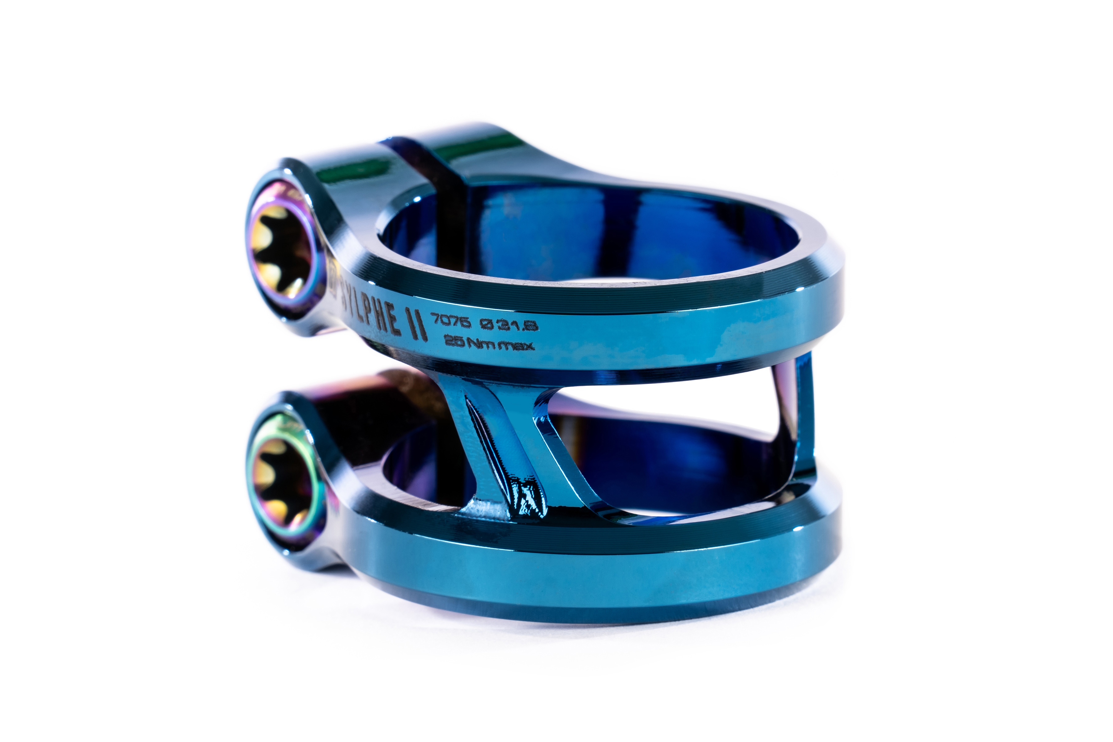 Зажим Ethic sylphe double clamp V2 31,8 chrome blue