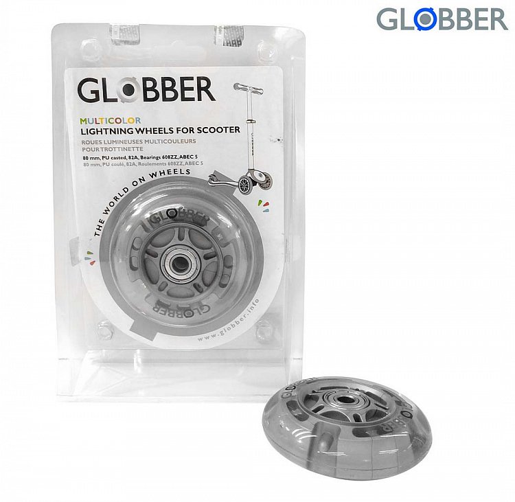 Колесо Globber 80mm 521-000 светящееся Прозрачный (№3295)