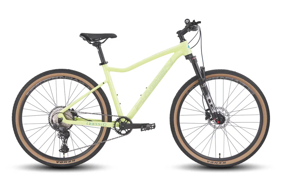 Велосипед 27.5" Hagen Queen 10 рама M 18" Шанель желтый полуматовый  2025