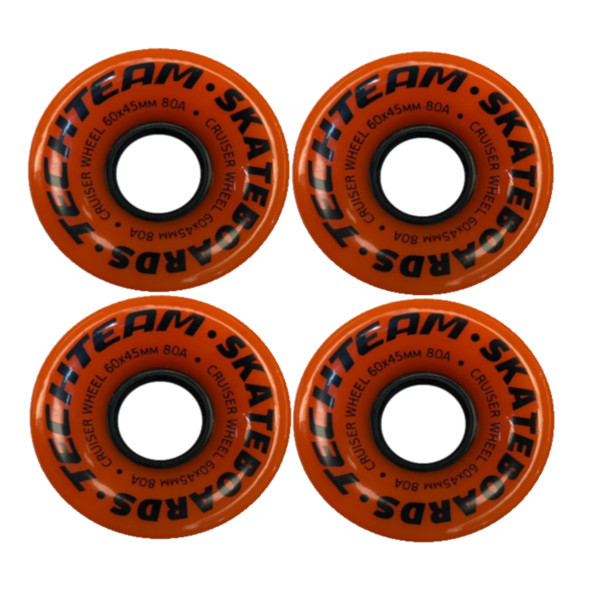 Набор колес для скейтборда TechTeam (4шт в наборе) оранжевый