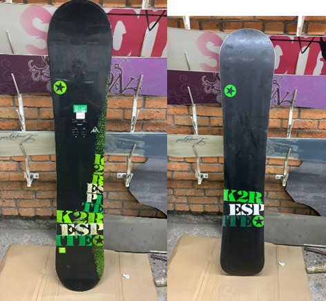 Сноуборд K2 GreenStars 154 (прокатный) черно-зеленый