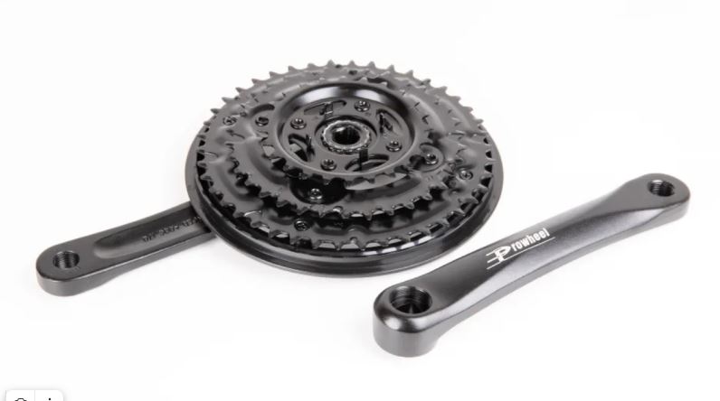 Шатуны Prowheel MA-AC49 24/34/42T, 152 мм, алюм. под квадрат черный, 3 скорости, 1/10