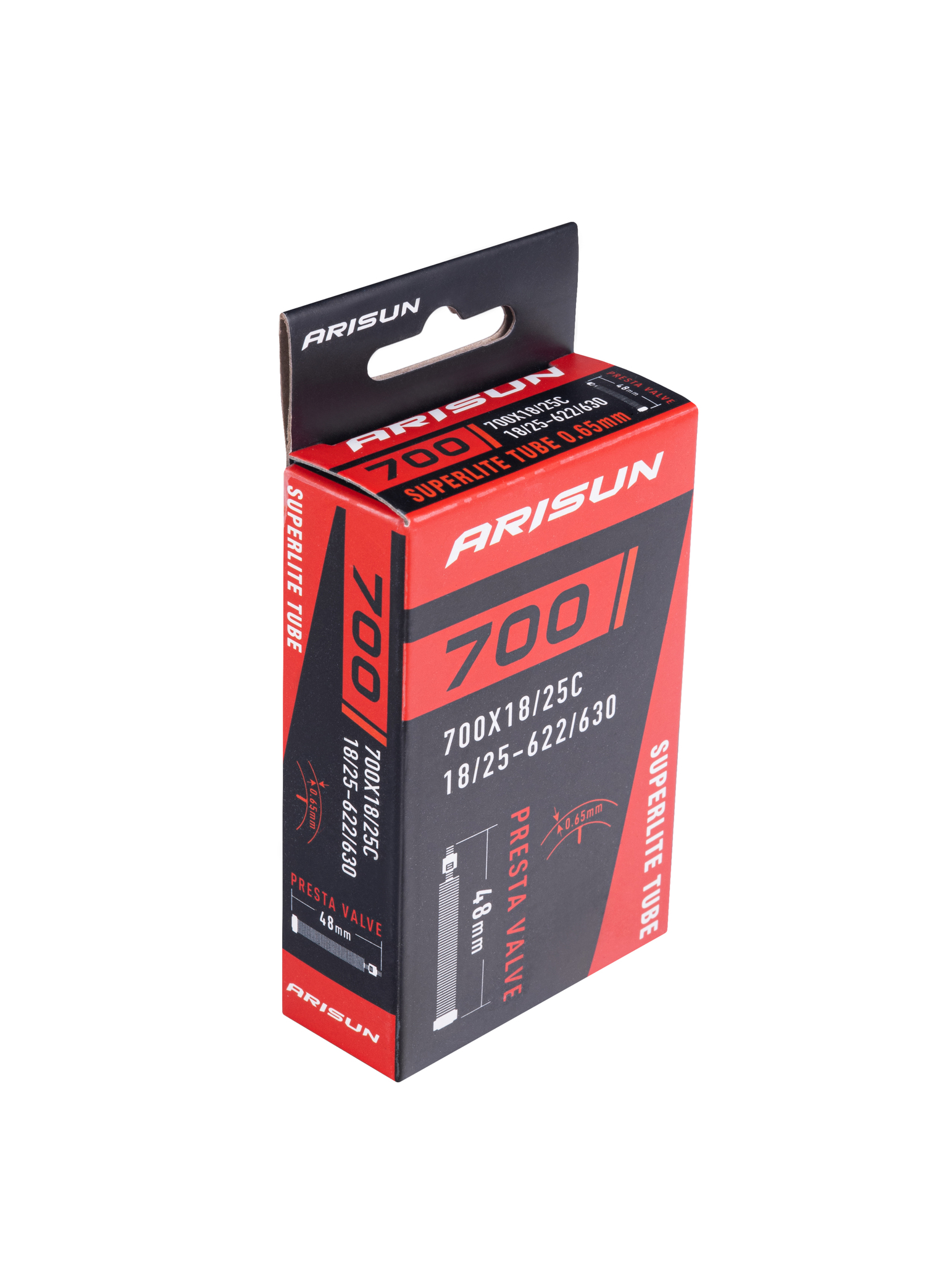 Камера 700"x18/25C (18/25-622/630) FV 48мм, 0.65мм, бутил, ARISUN SUPERLITE