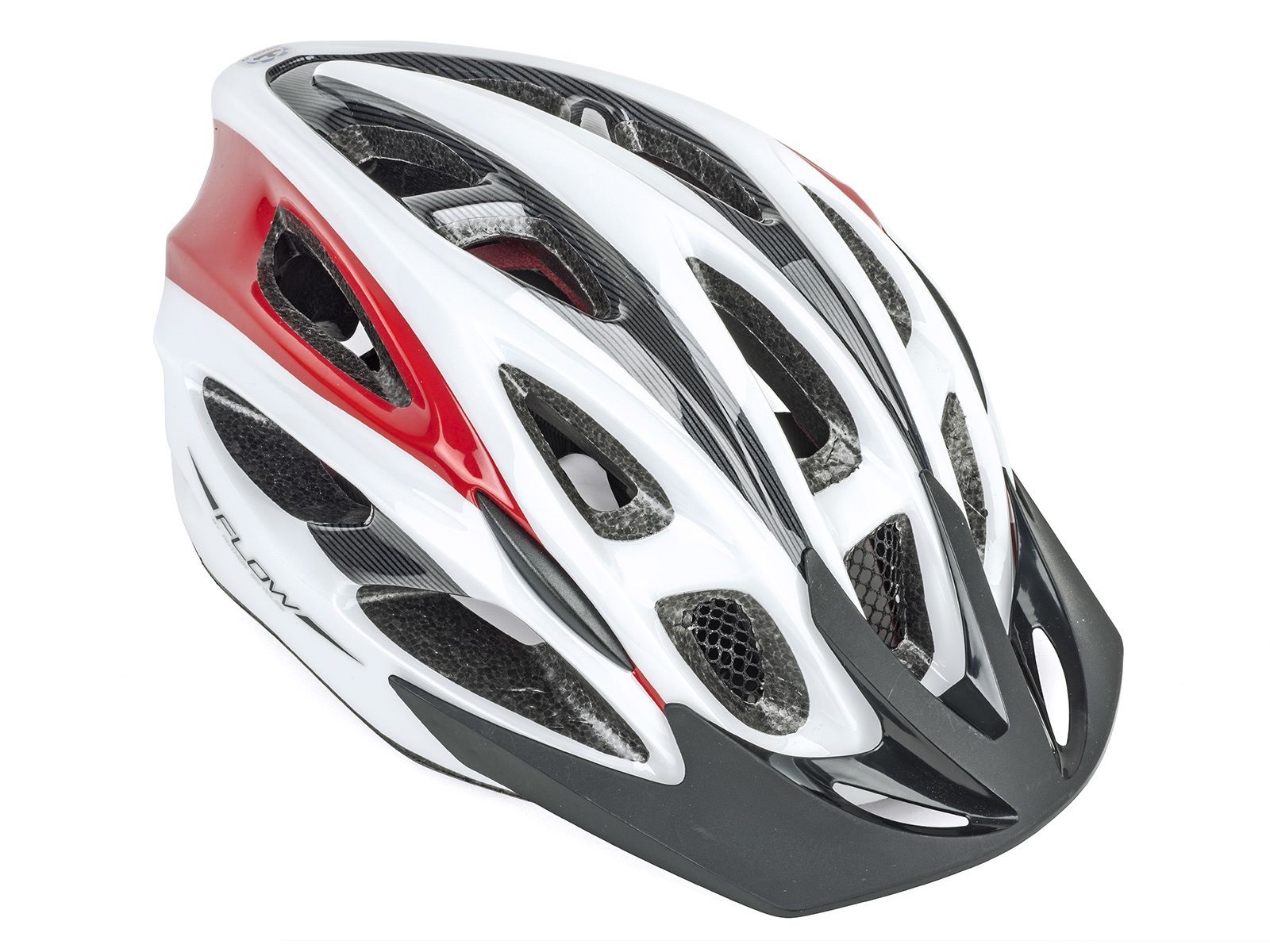 Шлем AUTHOR Flow Размер 58-63см (L) Бело-чёрный с красным (№5880)