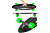 Скейтборд TechTeam Fishboard 31 1/4 TLS-409 пластиковый Чёрный