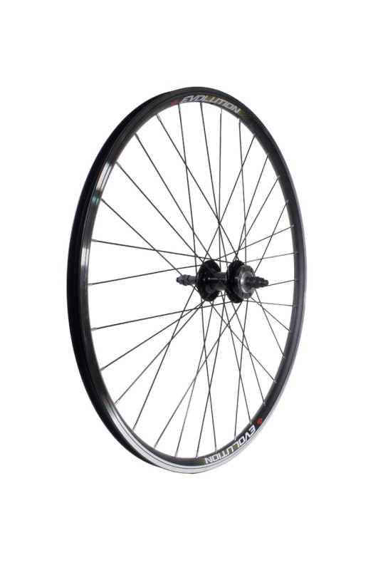 Колесо заднее 27.5", трещотка гайки/обод одинарный усил алюм., втулка алюм.,  EVOLUTION